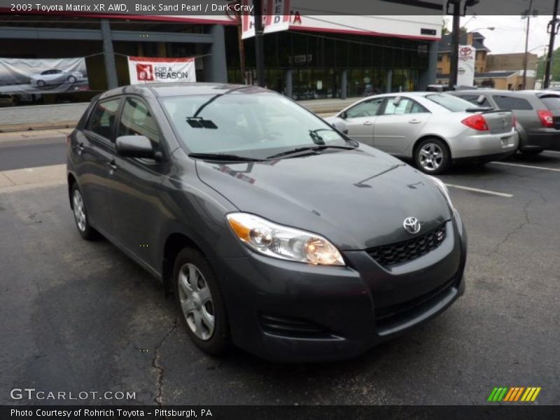 Black Sand Pearl / Dark Gray 2003 Toyota Matrix XR AWD