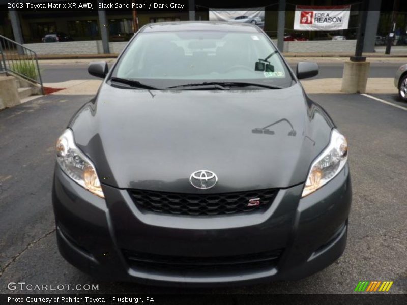 Black Sand Pearl / Dark Gray 2003 Toyota Matrix XR AWD