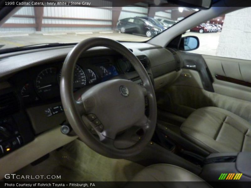 Ivory White / Stone Gray 1998 Cadillac Catera