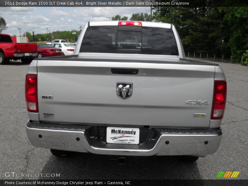 Bright Silver Metallic / Dark Slate Gray/Medium Graystone 2011 Dodge Ram 1500 SLT Crew Cab 4x4