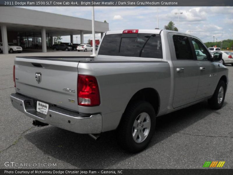 Bright Silver Metallic / Dark Slate Gray/Medium Graystone 2011 Dodge Ram 1500 SLT Crew Cab 4x4