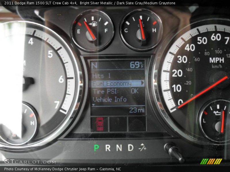 Bright Silver Metallic / Dark Slate Gray/Medium Graystone 2011 Dodge Ram 1500 SLT Crew Cab 4x4