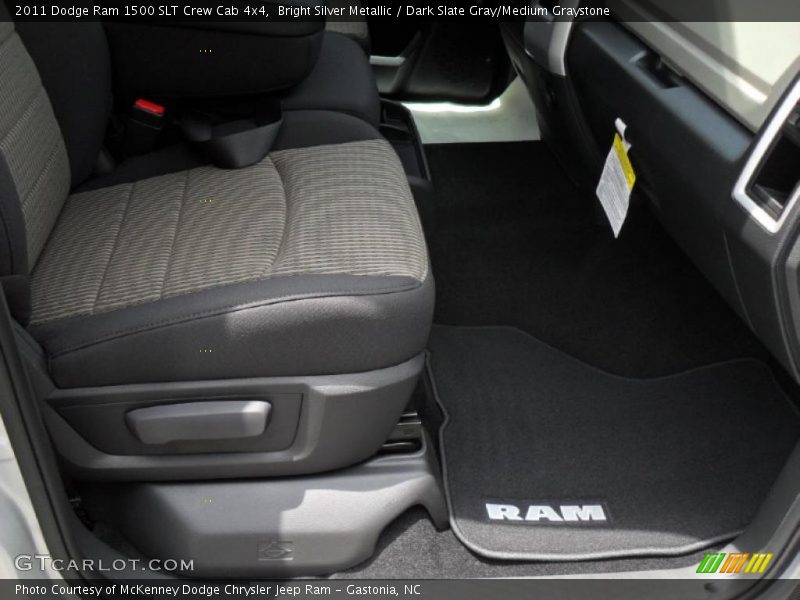 Bright Silver Metallic / Dark Slate Gray/Medium Graystone 2011 Dodge Ram 1500 SLT Crew Cab 4x4