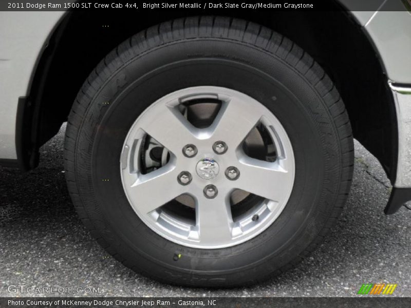 Bright Silver Metallic / Dark Slate Gray/Medium Graystone 2011 Dodge Ram 1500 SLT Crew Cab 4x4