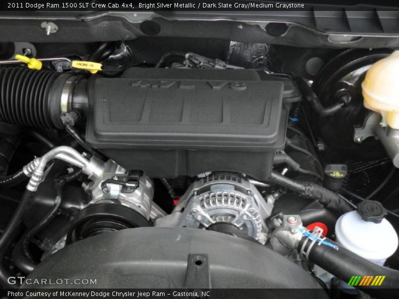 Bright Silver Metallic / Dark Slate Gray/Medium Graystone 2011 Dodge Ram 1500 SLT Crew Cab 4x4