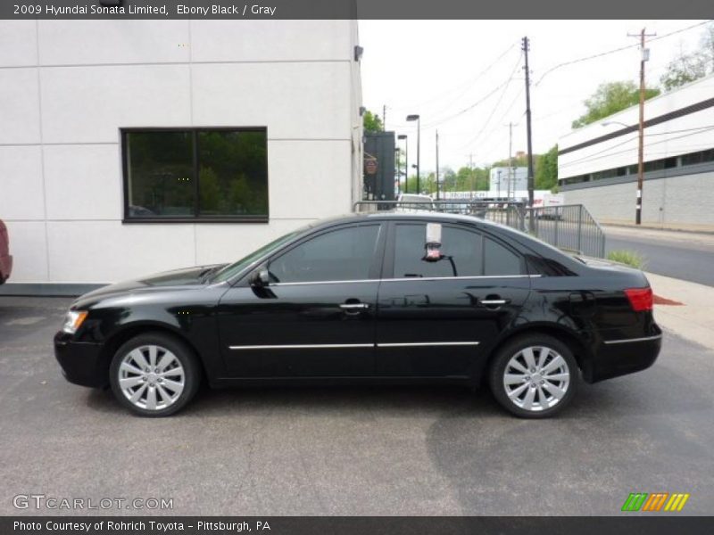 Ebony Black / Gray 2009 Hyundai Sonata Limited