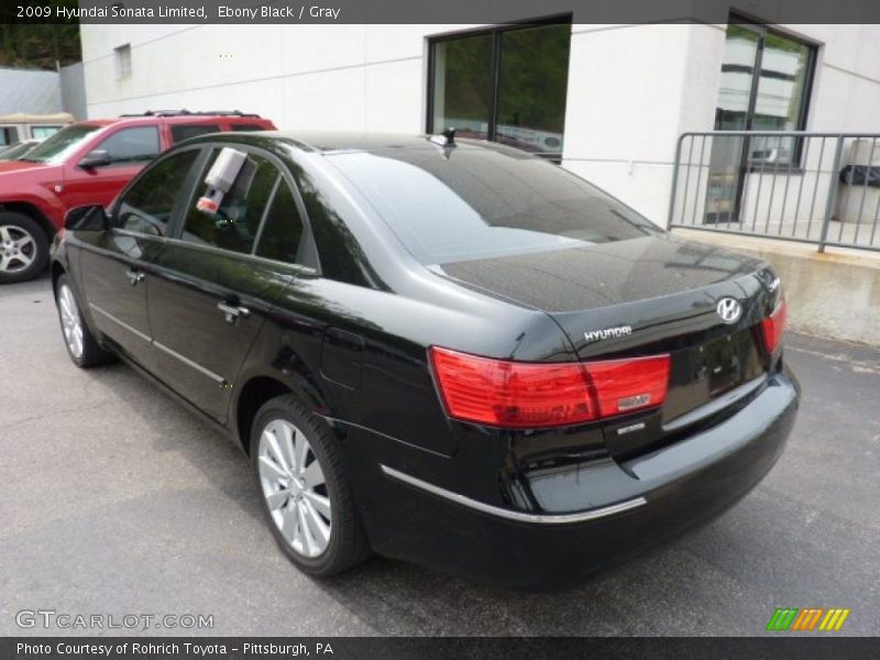 Ebony Black / Gray 2009 Hyundai Sonata Limited