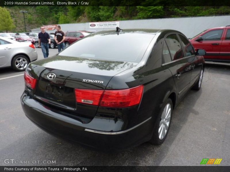 Ebony Black / Gray 2009 Hyundai Sonata Limited