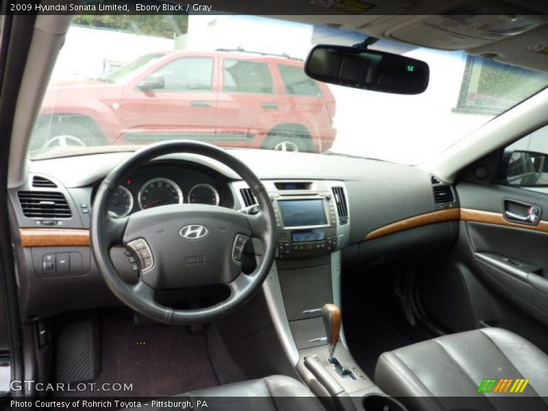 Ebony Black / Gray 2009 Hyundai Sonata Limited