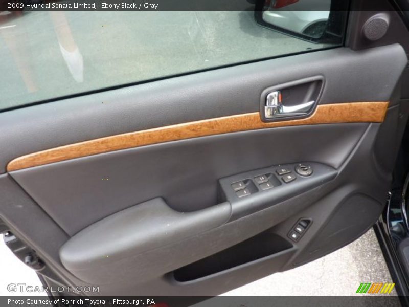 Ebony Black / Gray 2009 Hyundai Sonata Limited