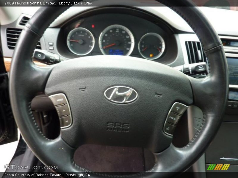 Ebony Black / Gray 2009 Hyundai Sonata Limited