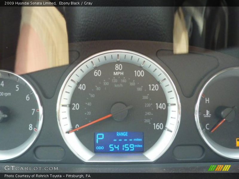 Ebony Black / Gray 2009 Hyundai Sonata Limited
