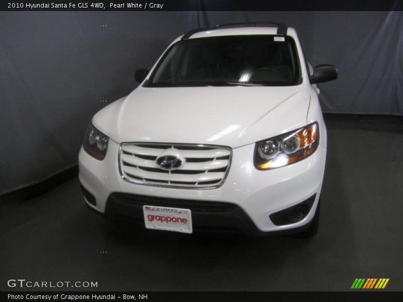Pearl White / Gray 2010 Hyundai Santa Fe GLS 4WD