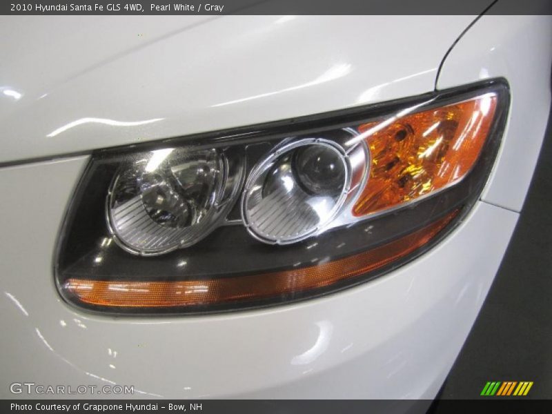 Pearl White / Gray 2010 Hyundai Santa Fe GLS 4WD