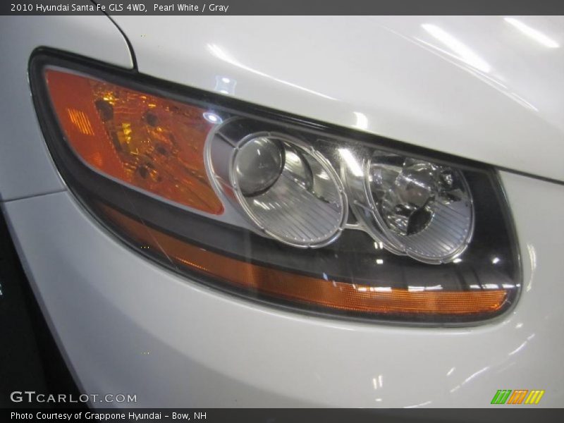 Pearl White / Gray 2010 Hyundai Santa Fe GLS 4WD