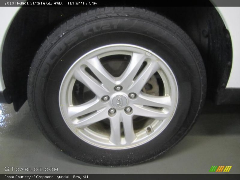 Pearl White / Gray 2010 Hyundai Santa Fe GLS 4WD