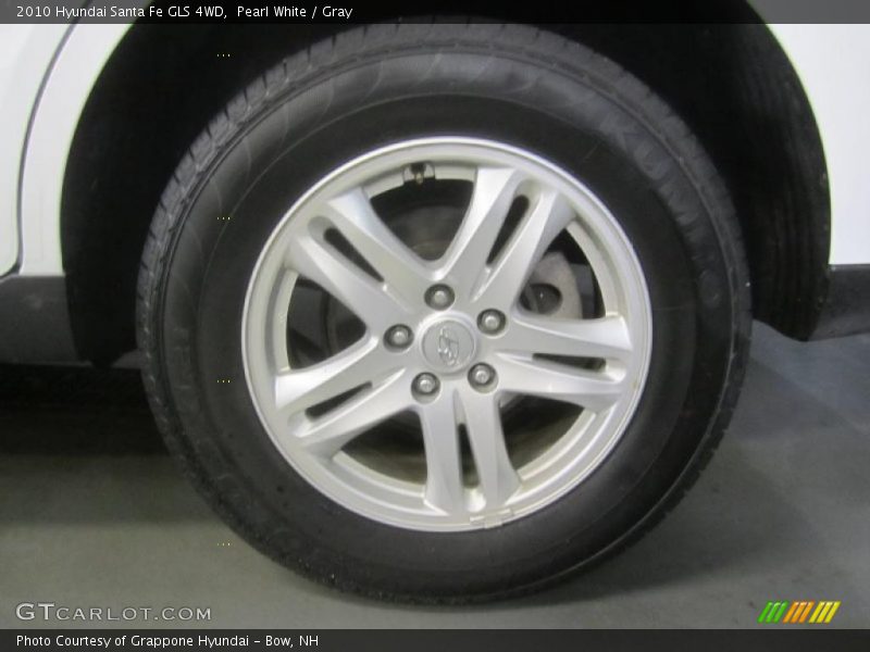 Pearl White / Gray 2010 Hyundai Santa Fe GLS 4WD