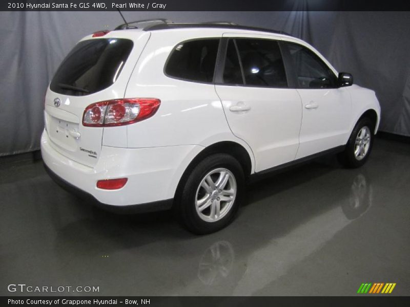Pearl White / Gray 2010 Hyundai Santa Fe GLS 4WD