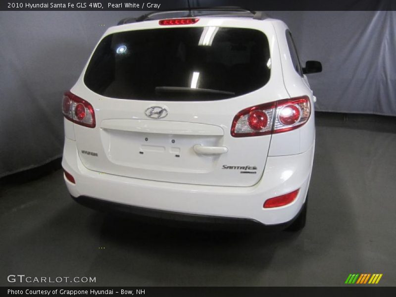 Pearl White / Gray 2010 Hyundai Santa Fe GLS 4WD