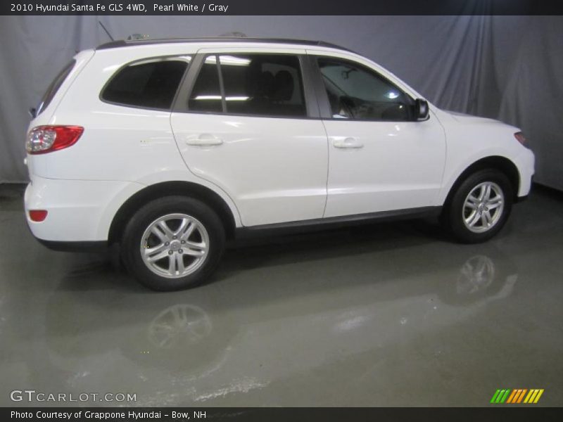 Pearl White / Gray 2010 Hyundai Santa Fe GLS 4WD