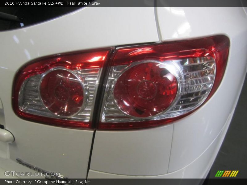 Pearl White / Gray 2010 Hyundai Santa Fe GLS 4WD