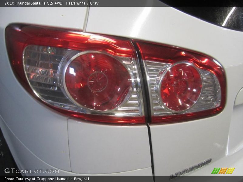 Pearl White / Gray 2010 Hyundai Santa Fe GLS 4WD