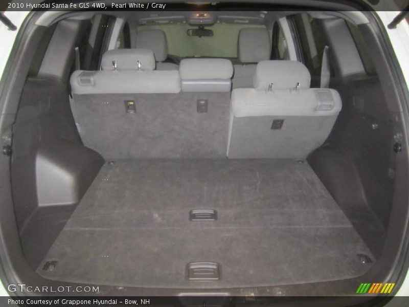 Pearl White / Gray 2010 Hyundai Santa Fe GLS 4WD