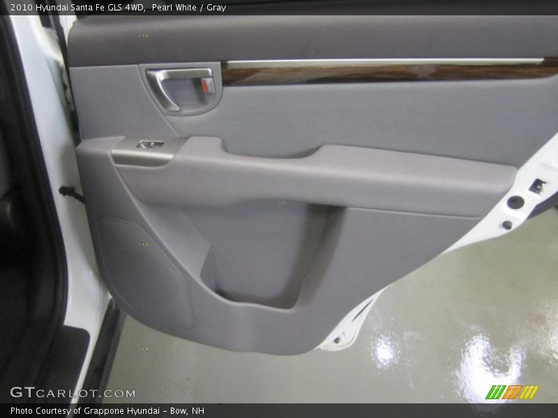 Pearl White / Gray 2010 Hyundai Santa Fe GLS 4WD