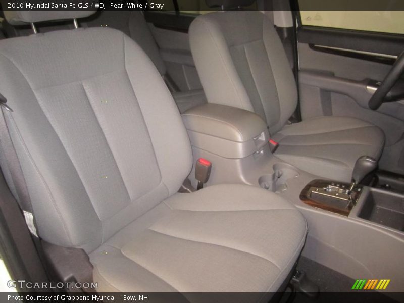 Pearl White / Gray 2010 Hyundai Santa Fe GLS 4WD