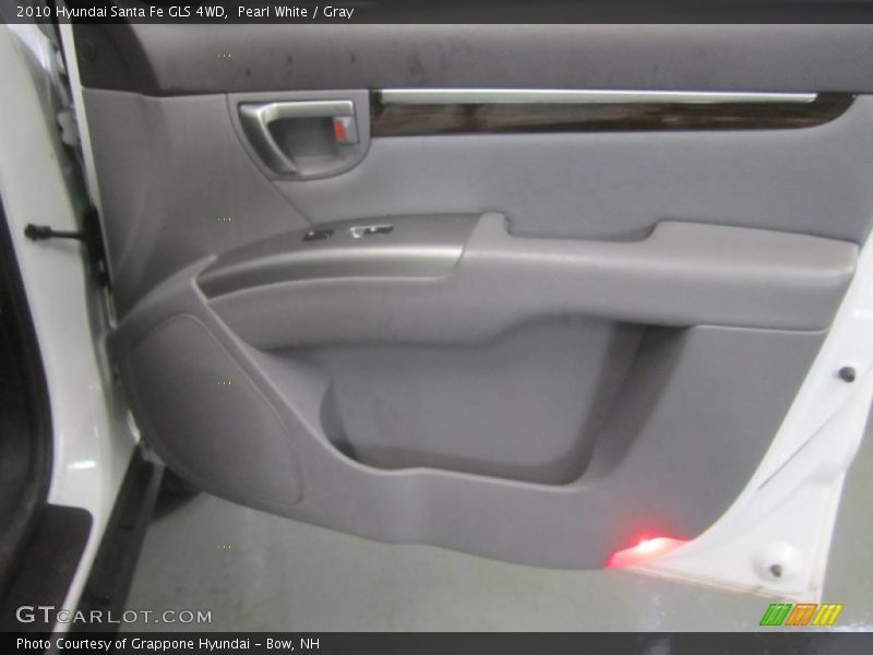 Pearl White / Gray 2010 Hyundai Santa Fe GLS 4WD