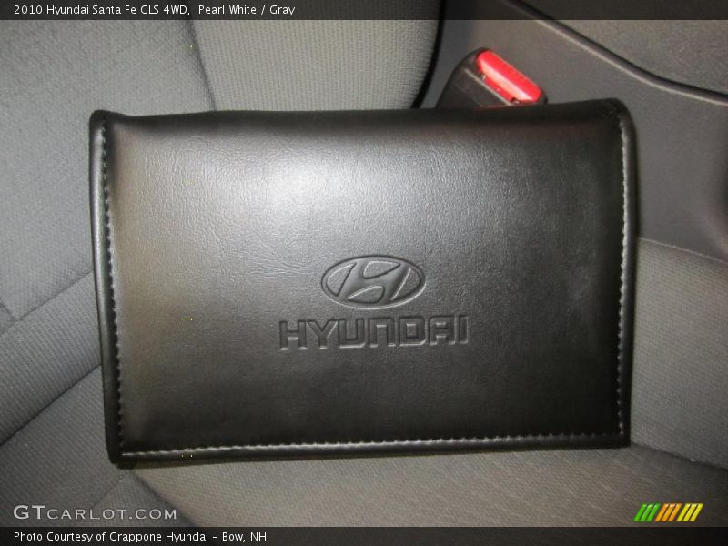 Pearl White / Gray 2010 Hyundai Santa Fe GLS 4WD