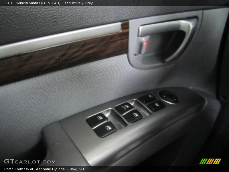 Pearl White / Gray 2010 Hyundai Santa Fe GLS 4WD