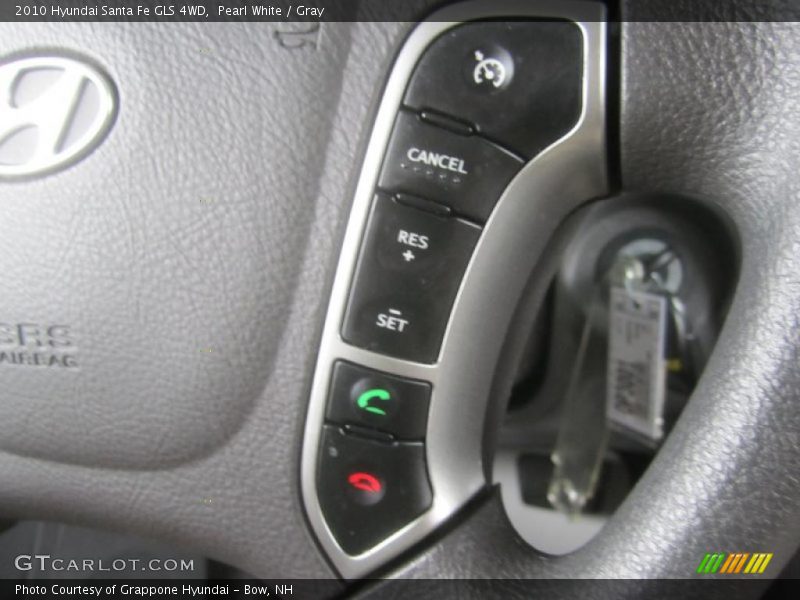 Pearl White / Gray 2010 Hyundai Santa Fe GLS 4WD