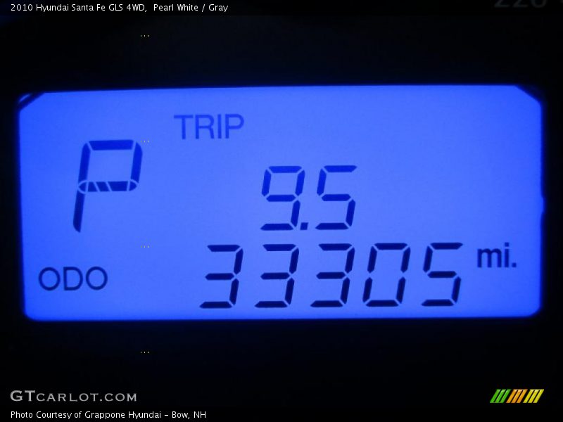 Pearl White / Gray 2010 Hyundai Santa Fe GLS 4WD