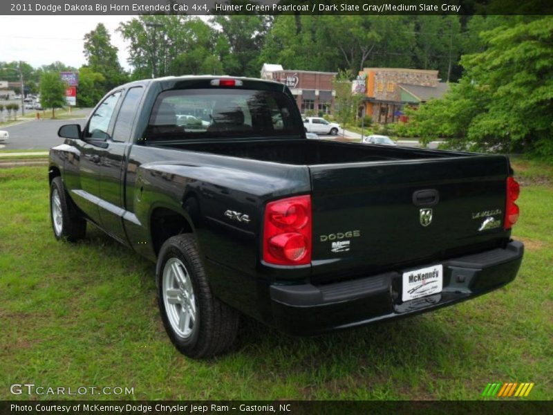 Hunter Green Pearlcoat / Dark Slate Gray/Medium Slate Gray 2011 Dodge Dakota Big Horn Extended Cab 4x4