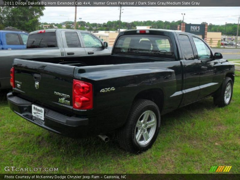 Hunter Green Pearlcoat / Dark Slate Gray/Medium Slate Gray 2011 Dodge Dakota Big Horn Extended Cab 4x4