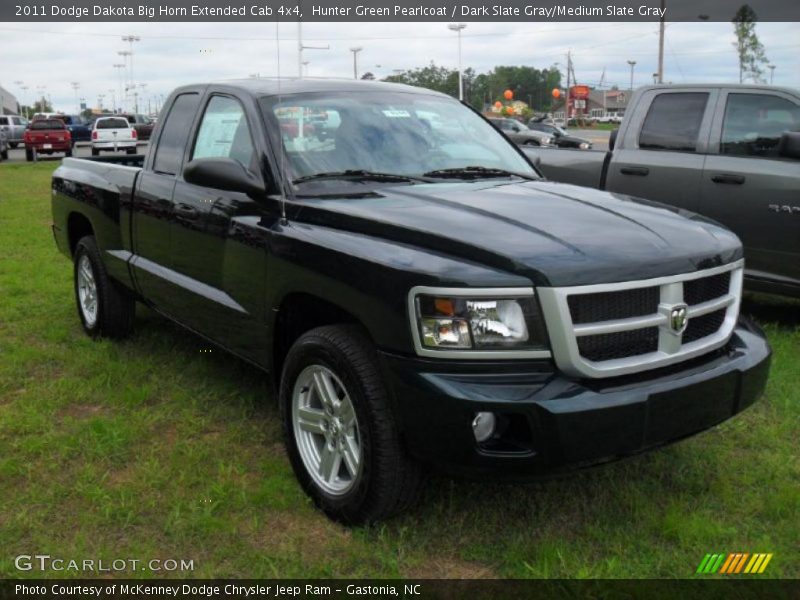 Hunter Green Pearlcoat / Dark Slate Gray/Medium Slate Gray 2011 Dodge Dakota Big Horn Extended Cab 4x4