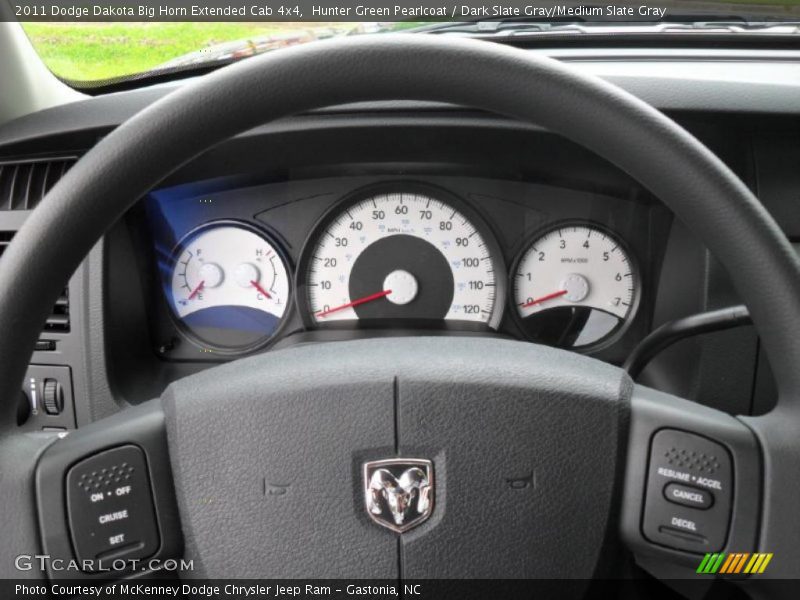 Hunter Green Pearlcoat / Dark Slate Gray/Medium Slate Gray 2011 Dodge Dakota Big Horn Extended Cab 4x4