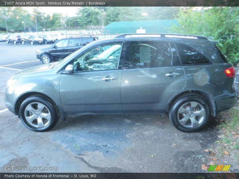 Nimbus Gray Metallic / Bordeaux 2007 Acura MDX Sport