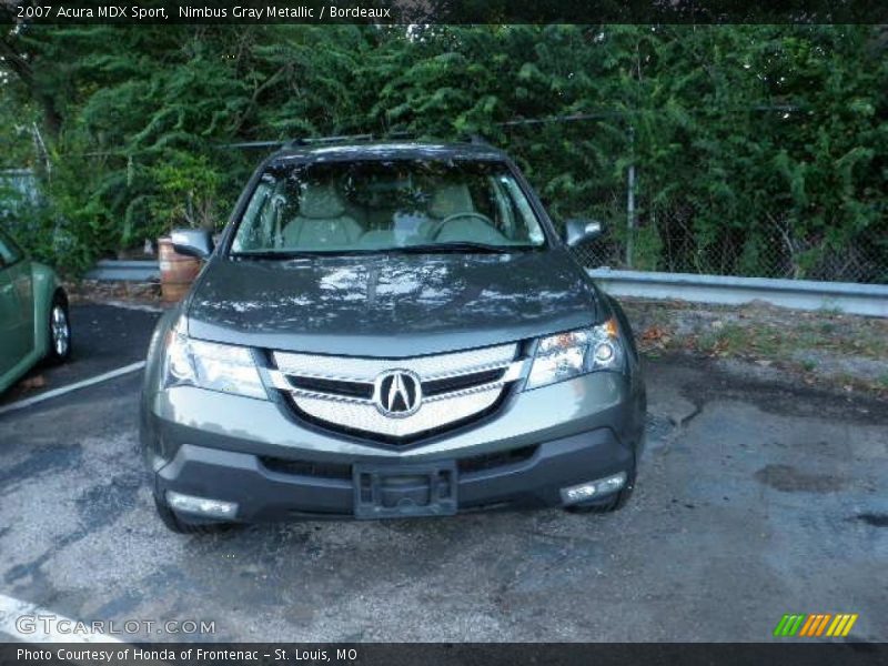 Nimbus Gray Metallic / Bordeaux 2007 Acura MDX Sport