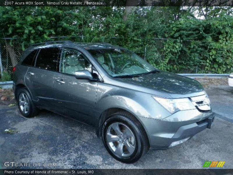 Nimbus Gray Metallic / Bordeaux 2007 Acura MDX Sport