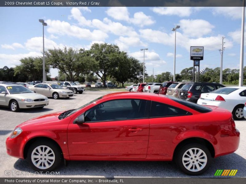 Victory Red / Gray 2009 Chevrolet Cobalt LS Coupe