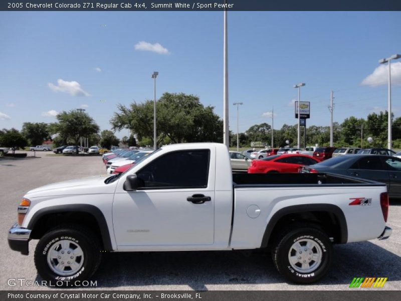 Summit White / Sport Pewter 2005 Chevrolet Colorado Z71 Regular Cab 4x4