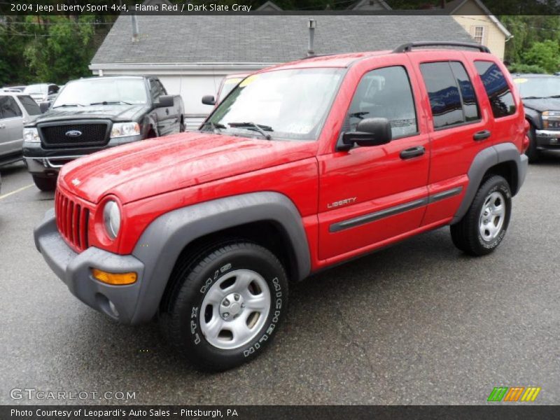 Flame Red / Dark Slate Gray 2004 Jeep Liberty Sport 4x4