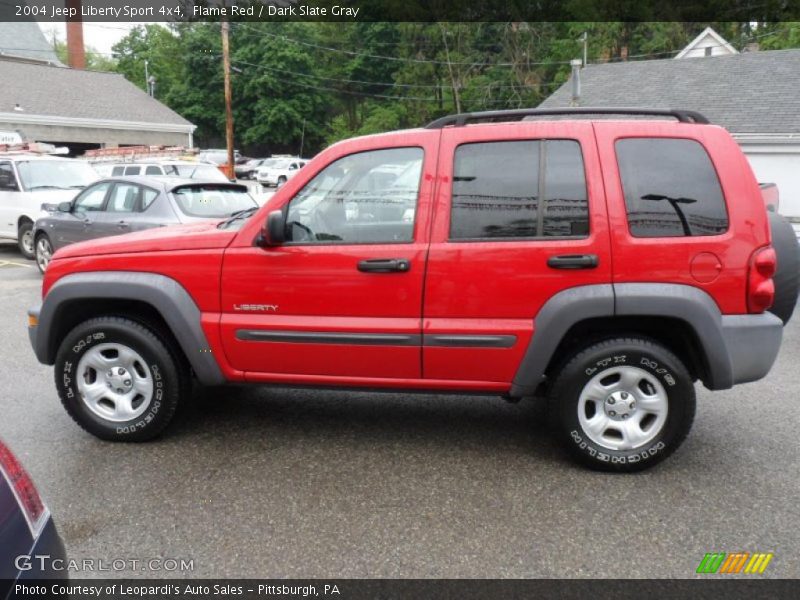 Flame Red / Dark Slate Gray 2004 Jeep Liberty Sport 4x4