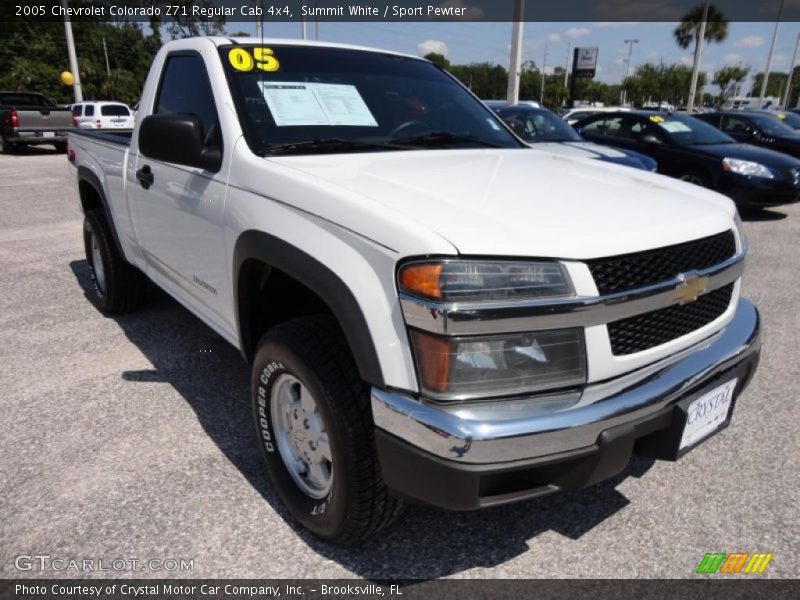 Summit White / Sport Pewter 2005 Chevrolet Colorado Z71 Regular Cab 4x4