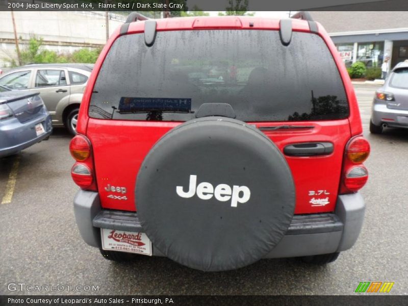 Flame Red / Dark Slate Gray 2004 Jeep Liberty Sport 4x4