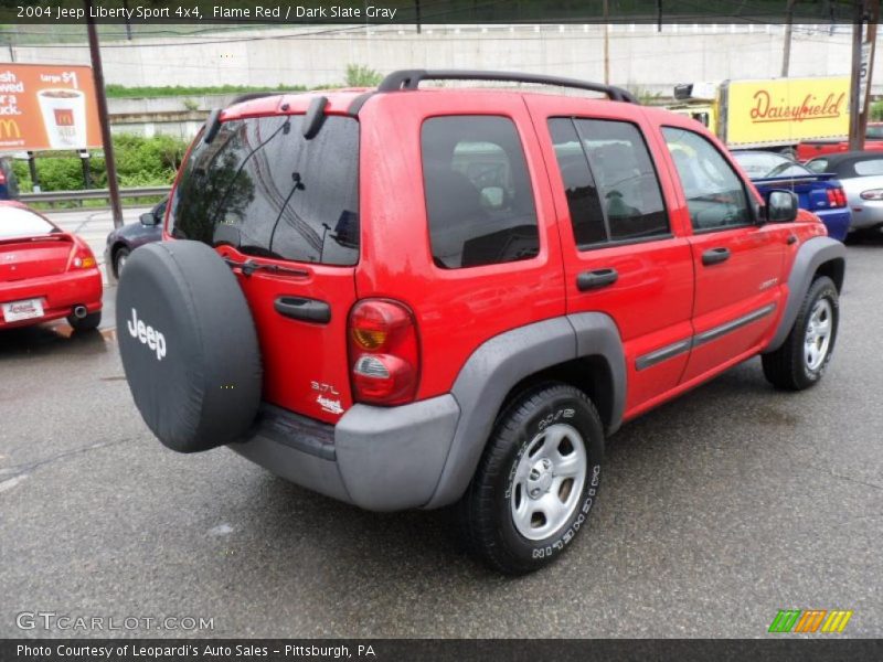 Flame Red / Dark Slate Gray 2004 Jeep Liberty Sport 4x4