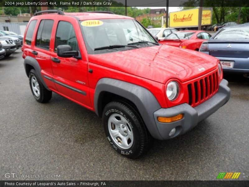 Flame Red / Dark Slate Gray 2004 Jeep Liberty Sport 4x4