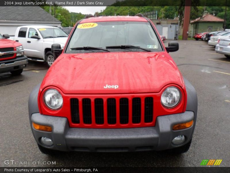 Flame Red / Dark Slate Gray 2004 Jeep Liberty Sport 4x4